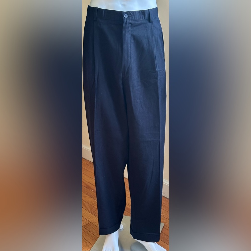Grant Thomas Navy Blue Khakis Dressed Pants Size 42 X 30 Little Damage 2…
